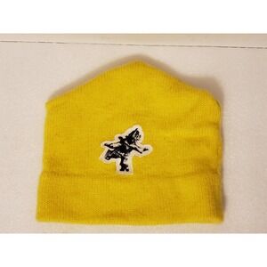 Aris Ski Hat‎ 100% Wool Made In USA Yellow New York Aris